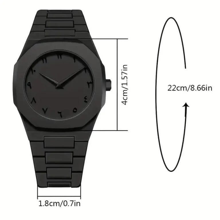 Men's black Carbon Fibre Arabic Aura With Buterfly look