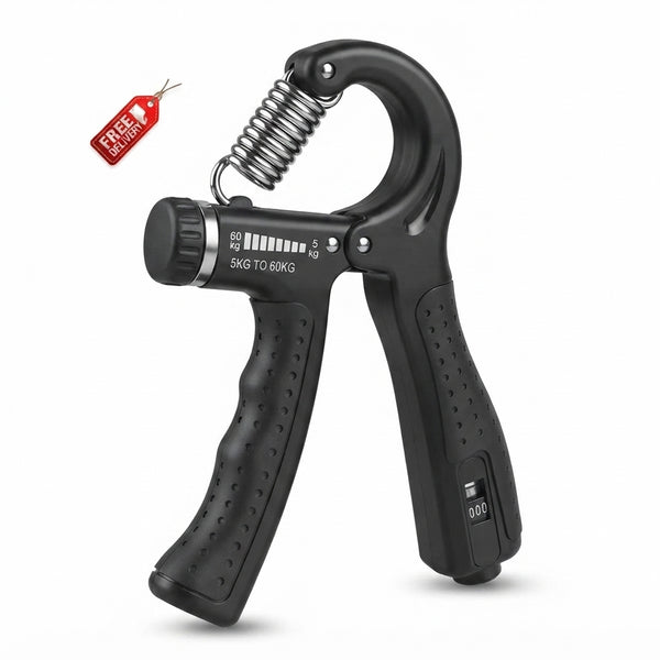 Adjustable Heavy Duty Hand Grip Strengthener with Counter (5kg - 60kg)