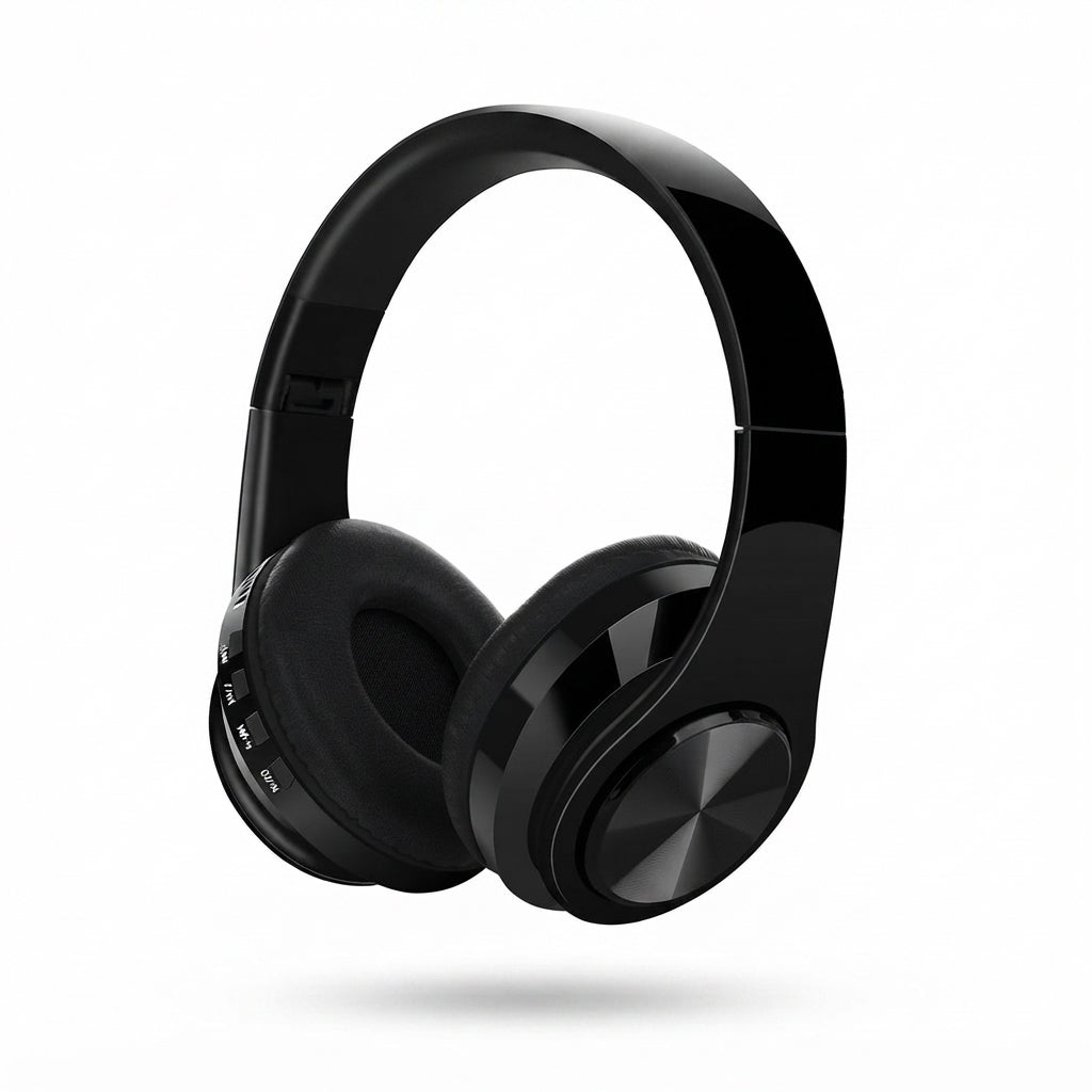 Wireless Over-Ear Bluetooth Headphones - Glossy Black
