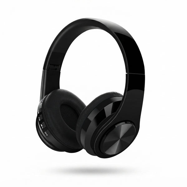 Wireless Over-Ear Bluetooth Headphones - Glossy Black