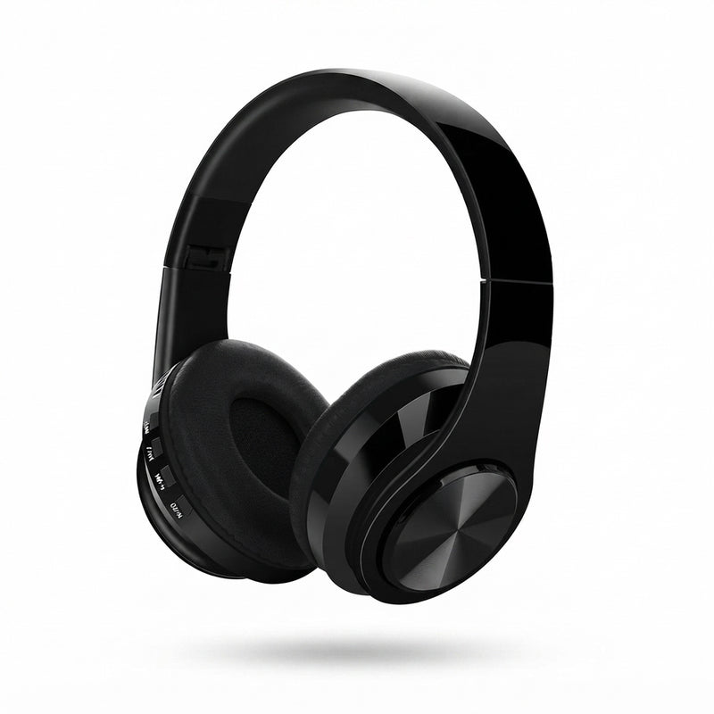 Wireless Over-Ear Bluetooth Headphones - Glossy Black