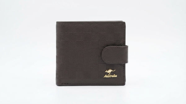 Premium Checkerboard Leather Men's Wallet with Gift Box