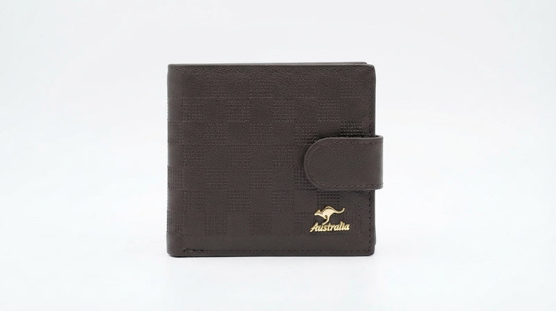 Premium Checkerboard Leather Men's Wallet with Gift Box