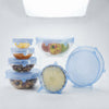 Silicone Stretchable Food Covers Lids - Set of 6 Reusable Bowl Lids