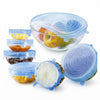 Silicone Stretchable Food Covers Lids - Set of 6 Reusable Bowl Lids
