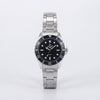 Fortune Time Silver Stainless Steel Men's Watch with Black Bezel – Classic Diver Wristwatch