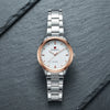 REWARD Two-Tone Silver & Rose Gold Men's Watch with Clean White Dial – Premium Quartz Wristwatch