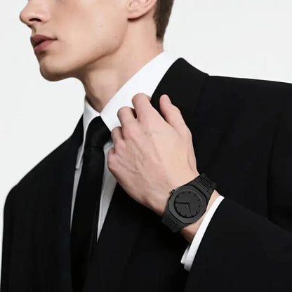 Men's black Carbon Fibre Arabic Aura With Buterfly look