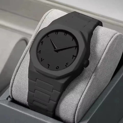 Men's black Carbon Fibre Arabic Aura With Buterfly look