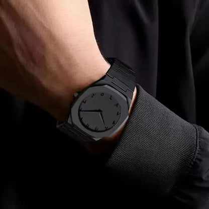 Men's black Carbon Fibre Arabic Aura With Buterfly look