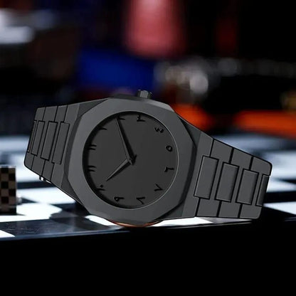 Men's black Carbon Fibre Arabic Aura With Buterfly look
