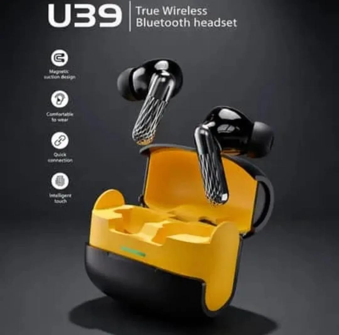 TWS Wireless Air bird Yellow Black Battery Charging