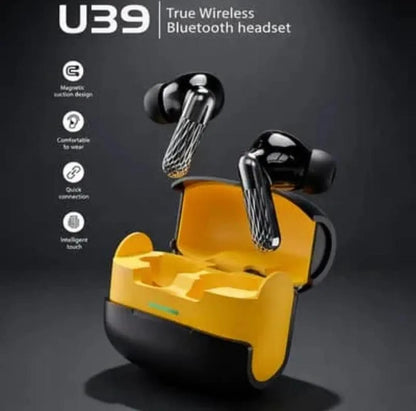 TWS Wireless Air bird Yellow Black Battery Charging