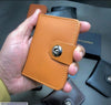 ETAG Premium Compact Leather Card Holder & Mini Wallet with Button Closure