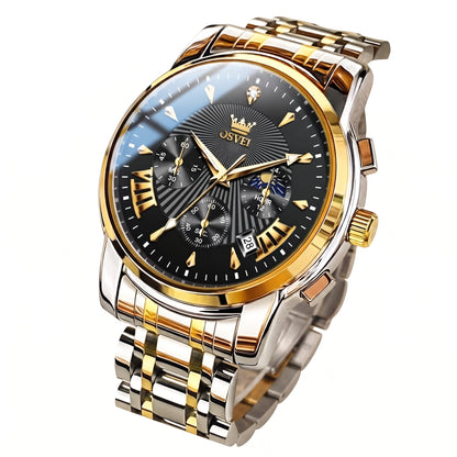 OSVEI Men's Luxury Two-Tone Chronograph Watch