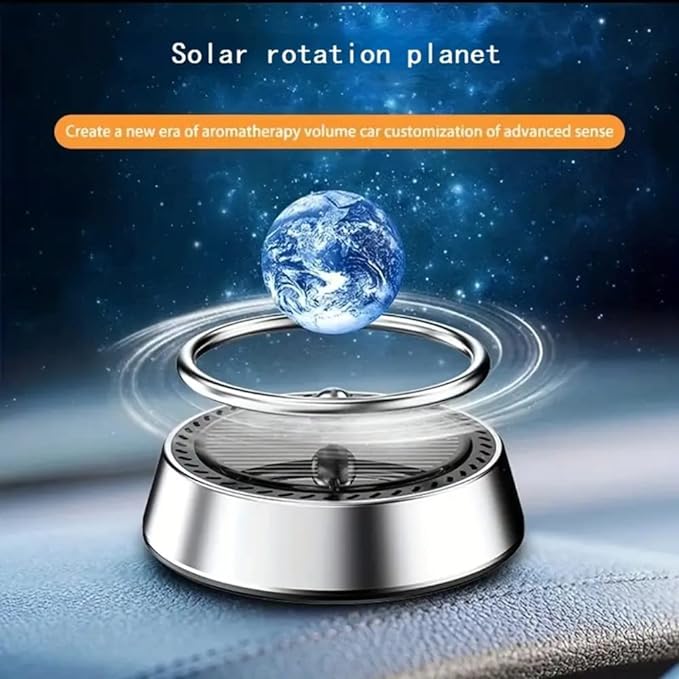 Solar Car Aromatherapy | Vehicle Air Freshener Rotating | Interstellar Ball Automobiles Interior Decoratio